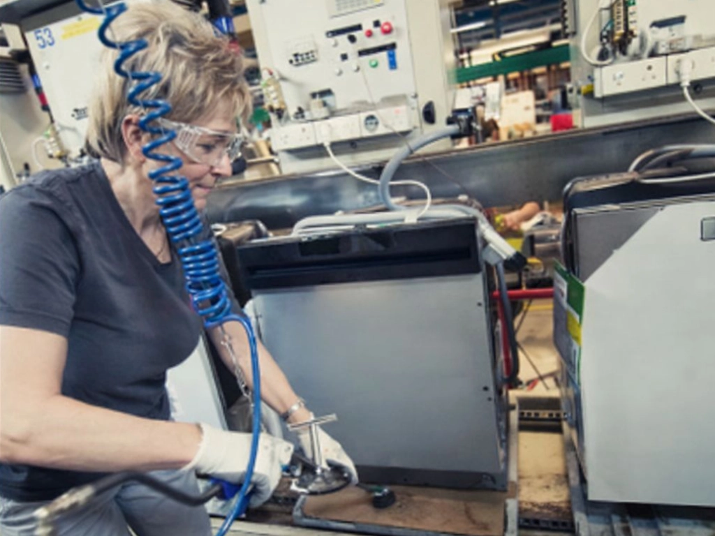 Worker with Safety Glasses