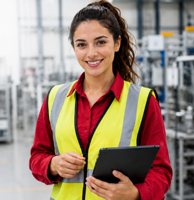 Smiling Factory Safety Professional